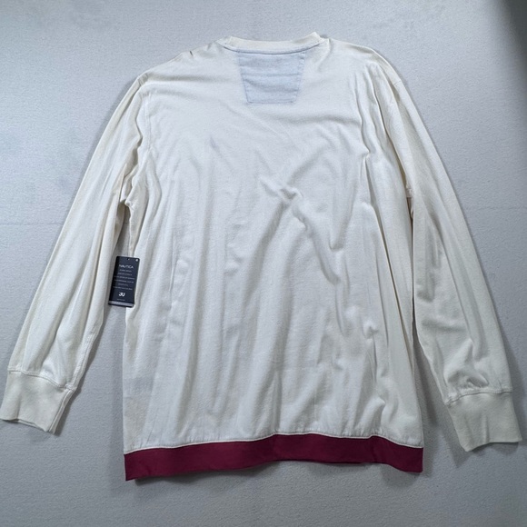 NWT Nautica Lightweight Cotton Crewneck Pullover Sweatshirt | White Size XL - Picture 6 of 8
